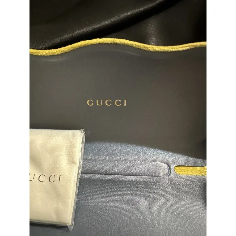 New Authentic GUCCI Lime Green Velvet Sunglasses Eyeglasses Case Cleaning Cloth